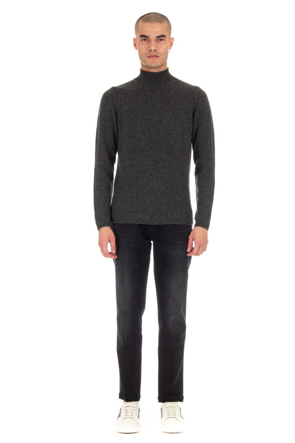 Camel Wool Mock Neck Sweater (Men's)