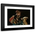 thumbnail image 1 of Roberto Fontana 14x11 Black Modern Framed Museum Art Print Titled - Girl with a Dove, 1 of 5