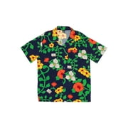Roberto Lugo All Gender Hibiscus Print Button Down Resort Shirt, Men's Sizes S-3XL