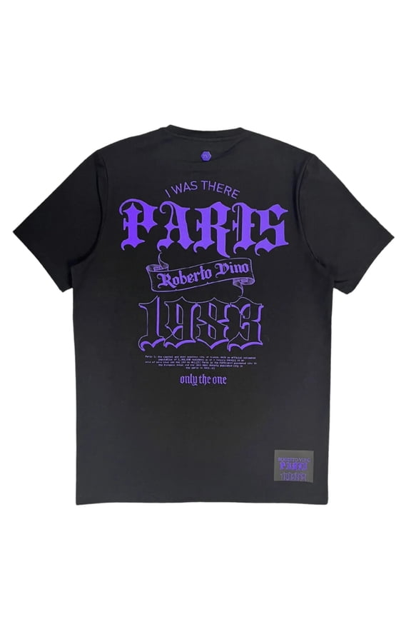 Men One Paris T-Shirt (Black Purple)