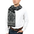 thumbnail image 1 of Roberto cavalli Men's ESZ030 05001 Grey Wool Blend Leopard Print Scarf, 1 of 4