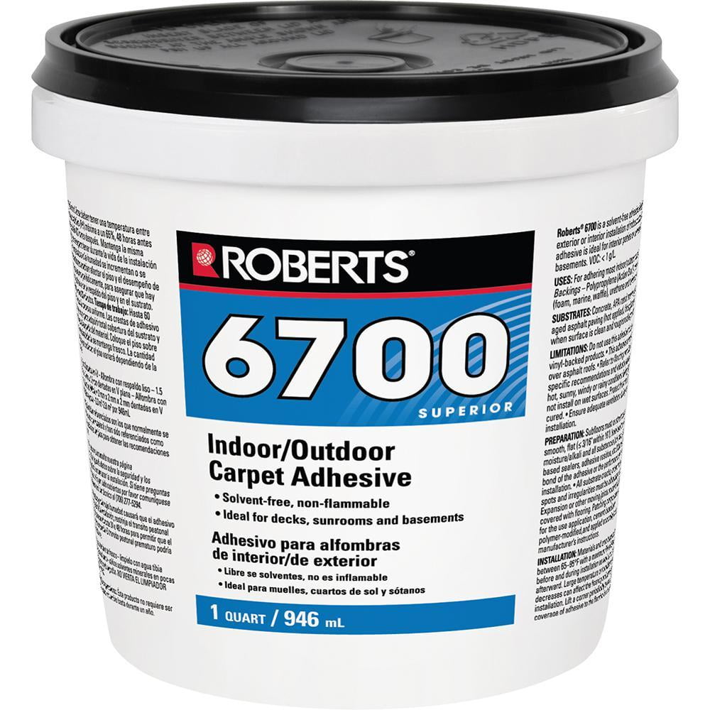 Roberts 6700 Beige Indoor/Outdoor Carpet Artificial Flooring Adhesive 946 ml Solvent Free for Carpet