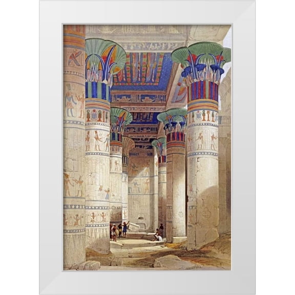 Roberts, David 11x14 White Modern Wood Framed Museum Art Print Titled - Egyptian View