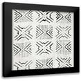 thumbnail image 1 of Roberts, Ellie 12x12 Black Modern Framed Museum Art Print Titled - Mudcloth White V, 1 of 5