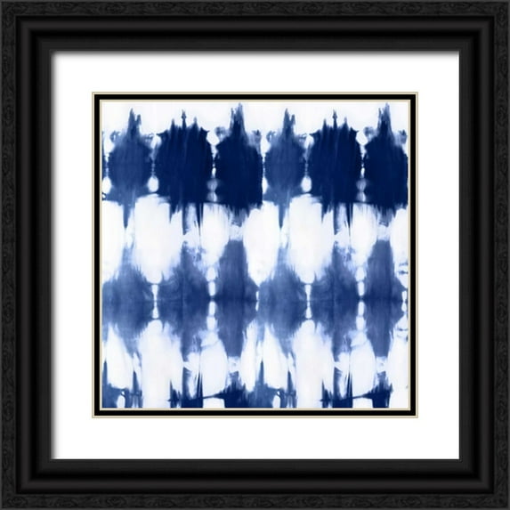 Roberts, Ellie 12x12 Black Ornate Wood Framed with Double Matting Museum Art Print Titled - Shibori V
