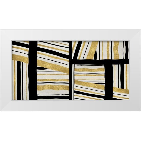 Roberts, Ellie 14x9 White Modern Wood Framed Museum Art Print Titled - Intersect - Golden
