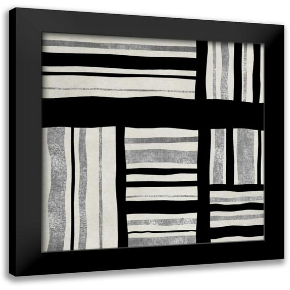 Roberts, Ellie 15x15 Black Modern Framed Museum Art Print Titled - Silver Groove I