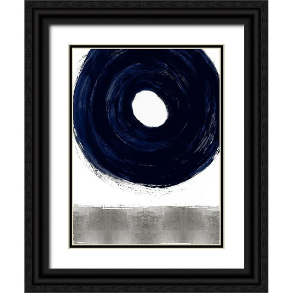 Roberts, Ellie 15x18 Black Ornate Wood Framed with Double Matting Museum Art Print Titled - Glide Blue I