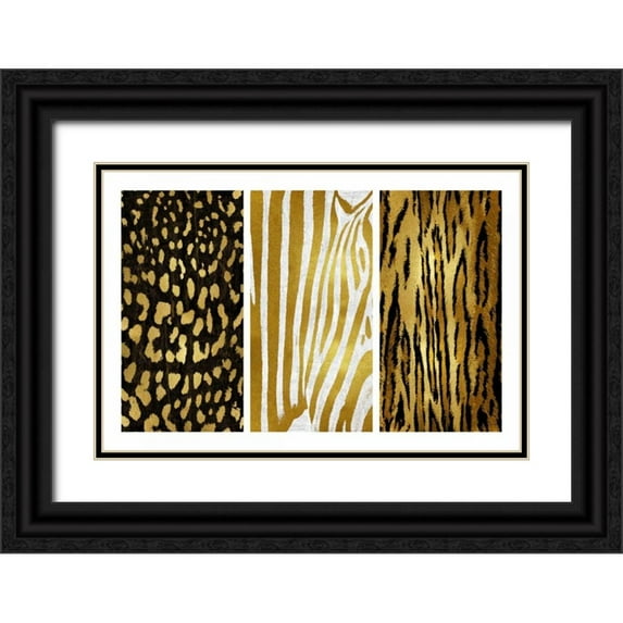 Roberts, Ellie 24x17 Black Ornate Wood Framed with Double Matting Museum Art Print Titled - Wild Trio II