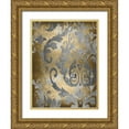 thumbnail image 1 of Roberts, Ellie 25x32 Gold Ornate Wood Framed with Double Matting Museum Art Print Titled - Damask in Gold II, 1 of 4