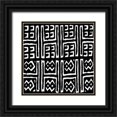 thumbnail image 1 of Roberts, Ellie 26x26 Black Ornate Wood Framed with Double Matting Museum Art Print Titled - Mudcloth Black VII, 1 of 4