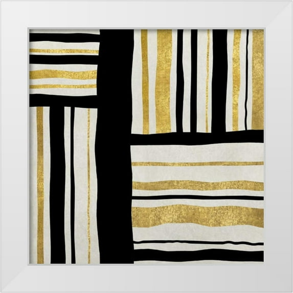 Roberts, Ellie 26x26 White Modern Wood Framed Museum Art Print Titled - Gilded Groove II