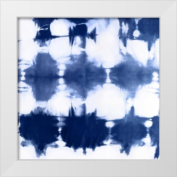 Roberts, Ellie 26x26 White Modern Wood Framed Museum Art Print Titled - Shibori IV
