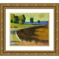 thumbnail image 1 of Roberts, Ian 14x12 Gold Ornate Wood Framed with Double Matting Museum Art Print Titled - Late Afternoon at The Pyrenees, 1 of 4