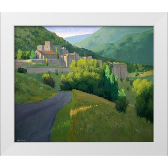 Roberts, Ian 23x20 White Modern Wood Framed Museum Art Print Titled - Early Morning in Aurel
