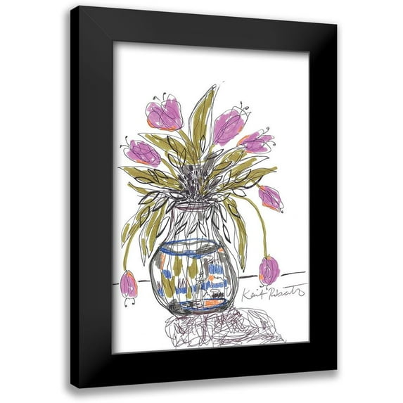 Roberts, Kait 13x18 Black Modern Framed Museum Art Print Titled - Spring Tulips for Granny