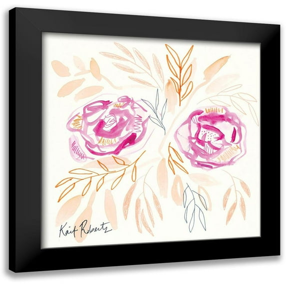 Roberts, Kait 15x15 Black Modern Framed Museum Art Print Titled - Adore