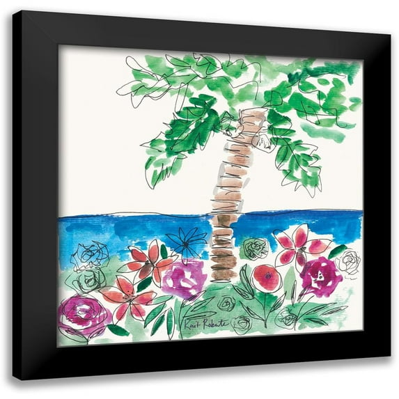 Roberts, Kait 15x15 Black Modern Framed Museum Art Print Titled - Island Dreaming