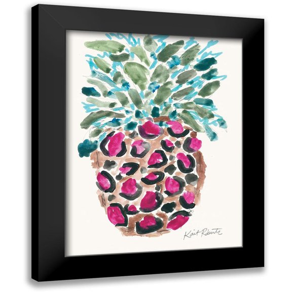 Roberts, Kait 15x18 Black Modern Framed Museum Art Print Titled - Wild About Pineapple