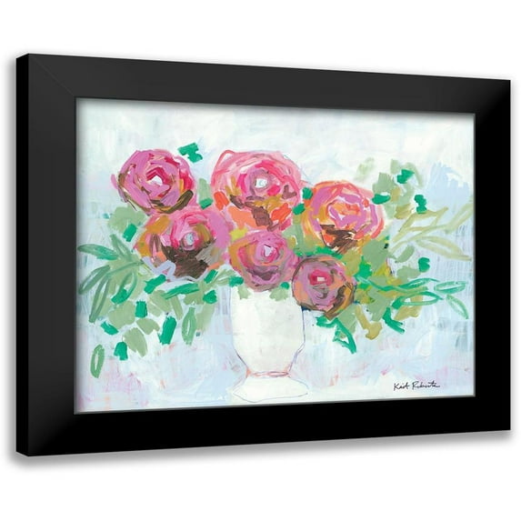 Roberts, Kait 18x15 Black Modern Framed Museum Art Print Titled - A Hug in a Vase