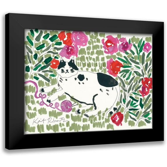 Roberts, Kait 18x15 Black Modern Framed Museum Art Print Titled - The Cat Named Crash