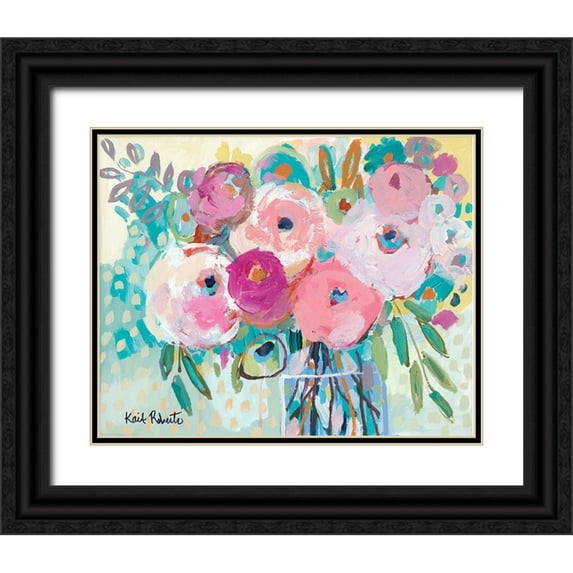 Roberts, Kait 18x15 Black Ornate Wood Framed with Double Matting Museum Art Print Titled - Bloom Where You are Planted