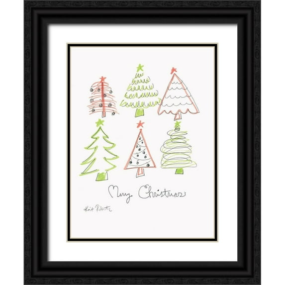 Roberts, Kait 19x24 Black Ornate Wood Framed with Double Matting Museum Art Print Titled - The December Tunes