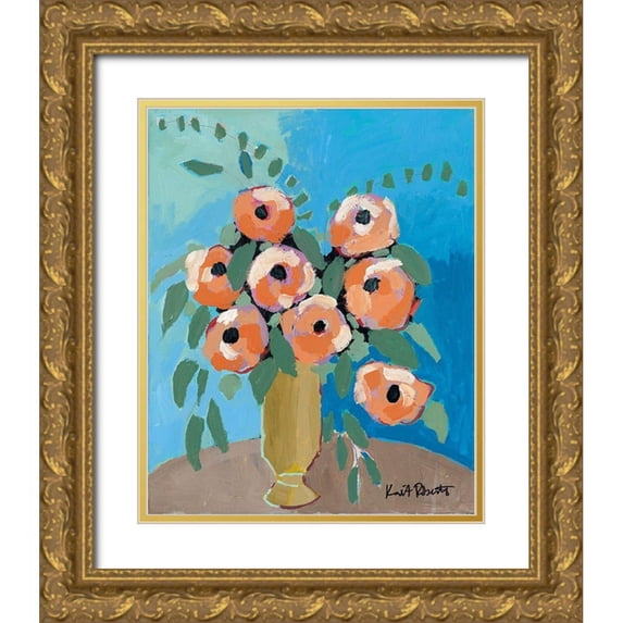 Roberts, Kait 20x24 Gold Ornate Wood Framed with Double Matting Museum Art Print Titled - Bouquet for Granny