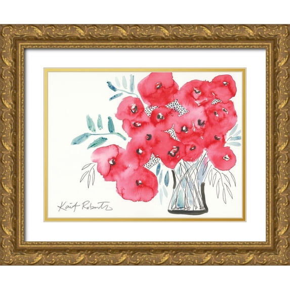 Roberts, Kait 32x25 Gold Ornate Wood Framed with Double Matting Museum Art Print Titled - Delighted in the Light