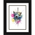 thumbnail image 1 of Roberts, Karin 11x14 Black Ornate Wood Framed with Double Matting Museum Art Print Titled - Leopard, 1 of 4