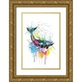 thumbnail image 1 of Roberts, Karin 23x32 Gold Ornate Wood Framed with Double Matting Museum Art Print Titled - Whale, 1 of 4