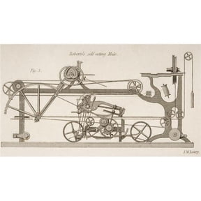 Roberts Self Acting Mule Drawn by J.W. Lowry in 1830S Poster Print, Large - 38 x 20