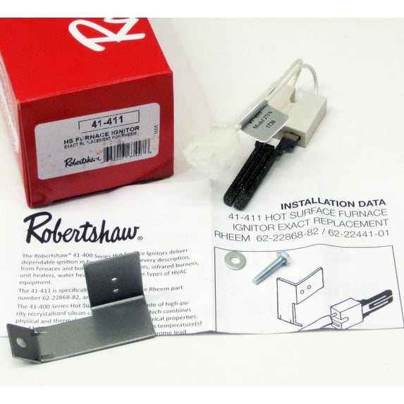 Robertshaw 41-411 Furnace Igniter for Rheem 62-22868-82 Trane IGN0054