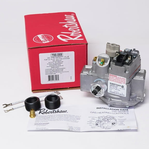 Robertshaw Gas Valve,24V AC,Single,NPT 700-059