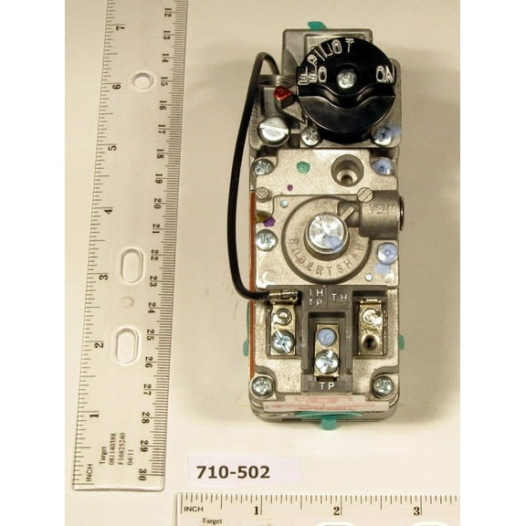 Robertshaw 710-502 1/2" X 1/2" Low Profile Millivolt Combo Gas Valve, replacement for 71-502