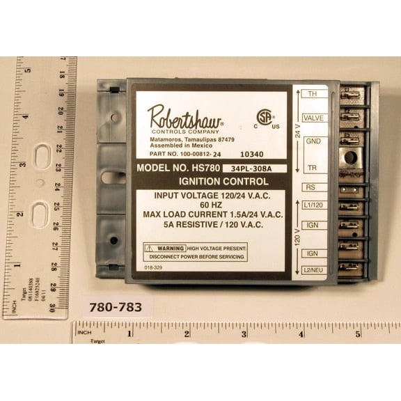 Robertshaw 780-783 - Hot Surface Ignition Module Hs780-34Pl-308A