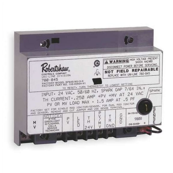 Robertshaw Ignition Module,Intermittent Pilot,24 V 780-845