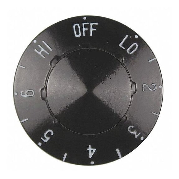 Robertshaw Temperature Dial, Single Piece, Black 40-355