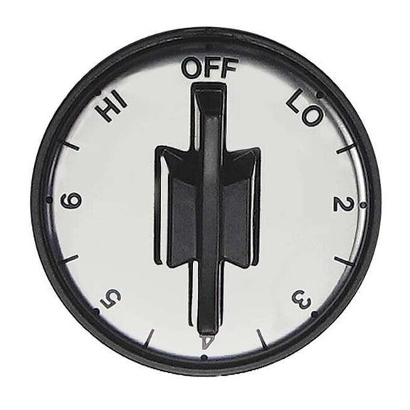 Robertshaw Temperature Dial, Infinite, Black/Chrome 40-158