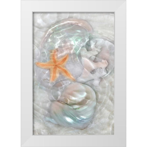 Robertson, Leda 13x18 White Modern Wood Framed Museum Art Print Titled - Underwater Light Waves VI