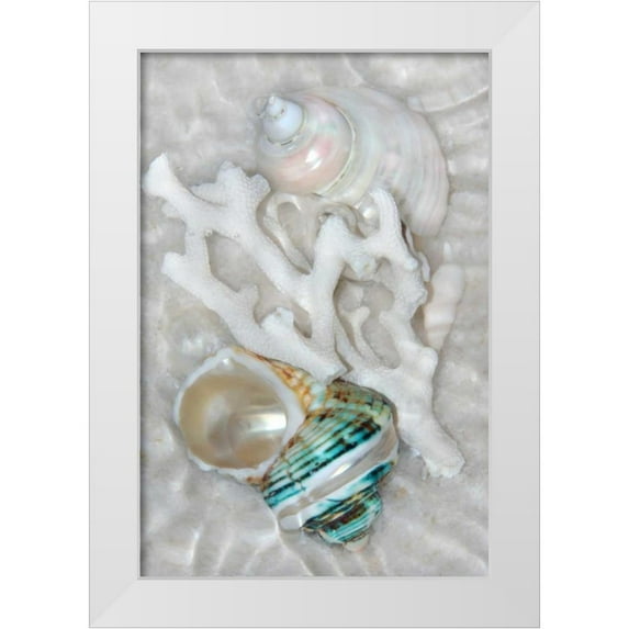 Robertson, Leda 17x24 White Modern Wood Framed Museum Art Print Titled - Underwater Light Waves IV