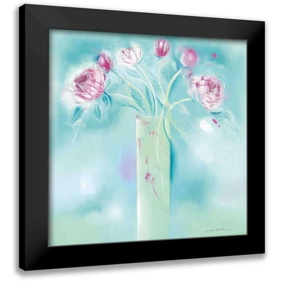 Robertson, Marilyn 12x12 Black Modern Framed Museum Art Print Titled - SUMMER BLOOMS