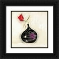 thumbnail image 1 of Robertson, Marilyn 12x12 Black Ornate Wood Framed with Double Matting Museum Art Print Titled - TULIP IN BLACK VASE II, 1 of 4