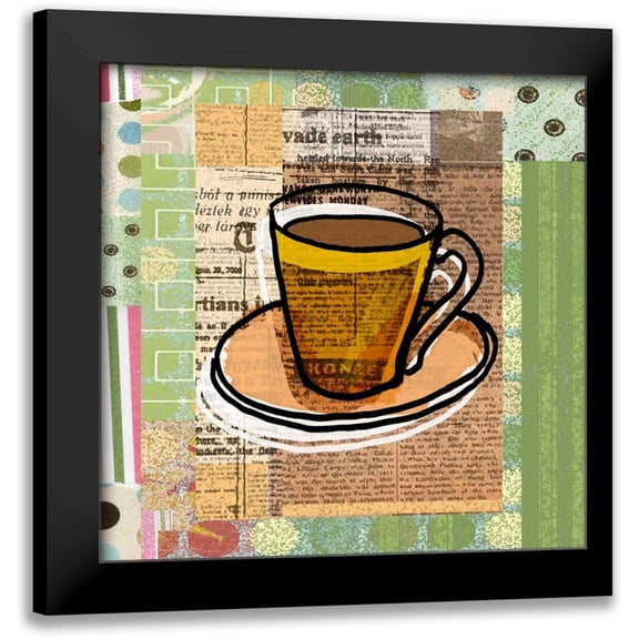 Robertson, Walter 12x12 Black Modern Framed Museum Art Print Titled - Script Coffee