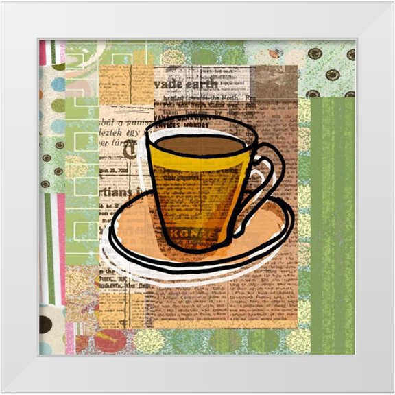 Robertson, Walter 12x12 White Modern Wood Framed Museum Art Print Titled - Script Coffee
