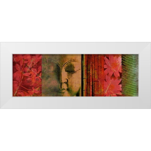 Robertson, Walter 14x7 White Modern Wood Framed Museum Art Print Titled - Buddha Epic