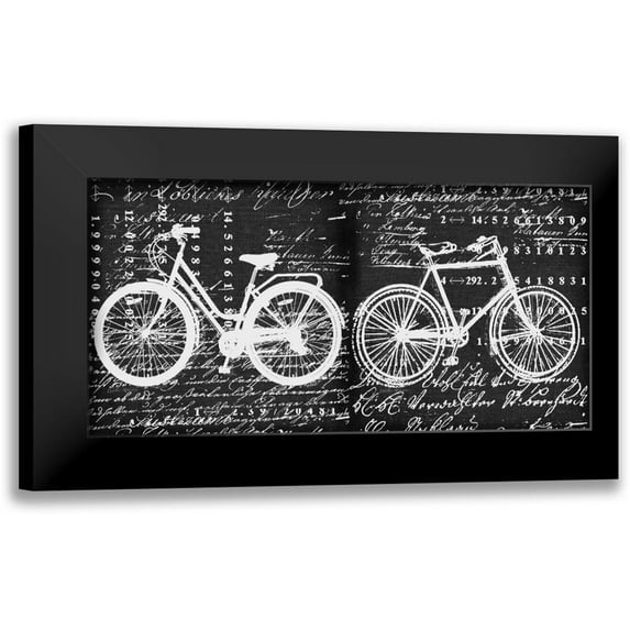 Robertson, Walter 14x9 Black Modern Framed Museum Art Print Titled - Script Bicycle