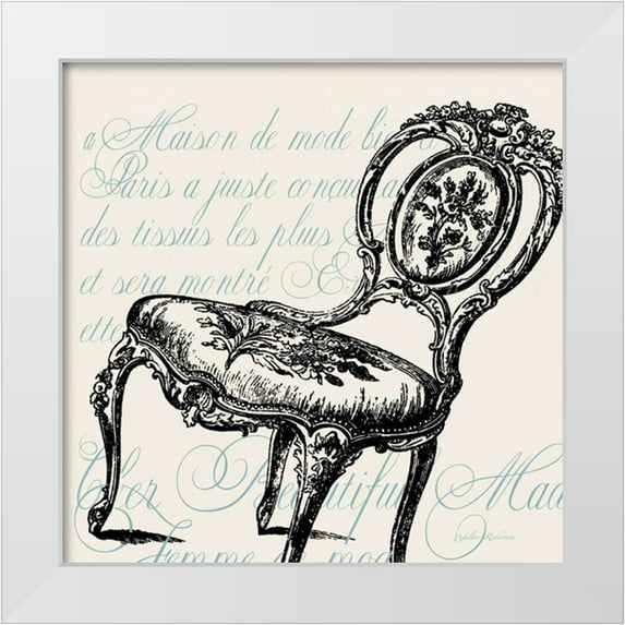Robertson, Walter 15x15 White Modern Wood Framed Museum Art Print Titled - Script Chair Single