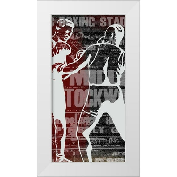 Robertson, Walter 18x32 White Modern Wood Framed Museum Art Print Titled - Boxer Panel 2