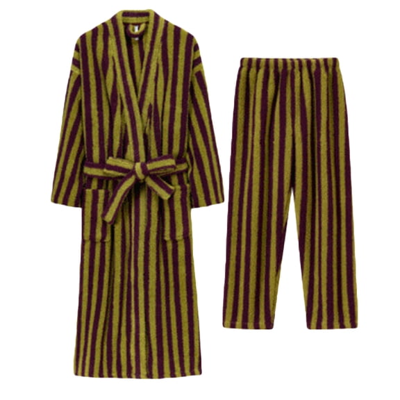 Robes for Couples Soft Terry Cloth Bath Robe Comfy Fleece Flannel Spa Bathrobe Night-Robe Valentines Day Gifts for Women Men for Boyfriend Husband, Purple, XXL